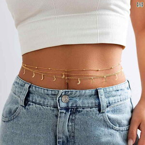 レディース 夏 タッセル ラインストーン チェーン アクセサリー ボディ ビキニ 水着 プール ビーチ 海水浴 アクセ セクシー アメリカン ジュエリー スタッキング 星 月 ウエスト 魅惑的 蝶 女