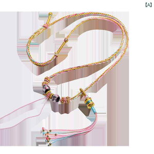 ネックストラップ 翡翠 エスニック ペンダント ネックレス メンズ レディース アクセサリー オールシーズン ロープ ジュエリー おしゃれ