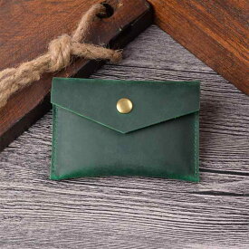 バッグ カードケース 革 シンプル スナップ カードホルダー 複数 銀行 カード 収納 ポータブル 機能的 小さい レザー