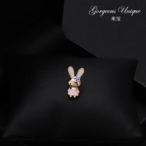 アクセサリー レディース ブローチ おしゃれ 大人かわいい 韓国 精巧 かわいい 小さい 襟ピン ウサギ ブローチ バッグ 帽子 衣類 小さい 安全 ピン 襟 ボタン