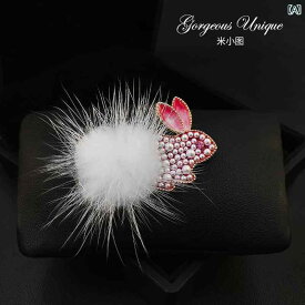 レディース アクセサリー ブローチ おしゃれ シック キュート 干支 ぬいぐるみ ウサギ 精巧 ハイエンド コサージュ 入学式 卒業式 パーティー 懇親会 セーター ピン