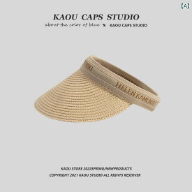 サンバイザー キッズ スポーツ アウトドア 帽子 ゴルフ テニス レジャー わら アヒル 舌 つば広 空 ハット 女性 ビーチ 日焼け防止 ヘッド バンド 夏 親子 太陽 ラフィア 麦わら