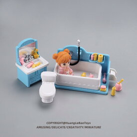 バスルーム セット ミニチュア 家具 子供 男の子 女の子 おまま 手洗い場 シンク トイレ おもちゃ ファンタジー