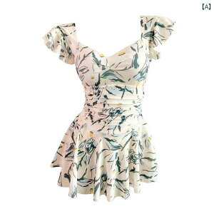 レディース 夏 ワンピース 水着 かわいい スカート風 スイムウェア プール ビーチ 女性用 セクシー 高級感 小胸 プッシュアップ お腹 カバー 着痩せ 温泉