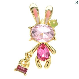 アクセサリー ブローチ 卒業式 入学式 おしゃれ かわいい ウサギ ハンドバッグ ピンク ピン 年 干支 ジュエリー コート
