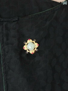 ブローチ おしゃれ レディース アクセサリー 翡翠 S925 スターリングシルバー ゴールド フィルド 高級感 ブローチ コサージュ ピン ネックレス