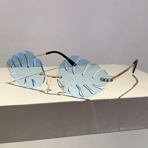 サングラス メガネ 眼鏡 おしゃれ ファッション アクセサリー レディース メンズ アメリカン 個性 リーフ ヒップホップ おもしろ リムレス 韓国