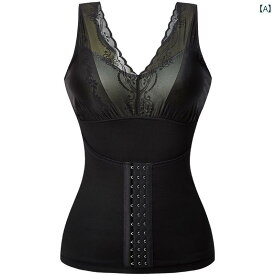 補正下着 ボディ シェイピング ブラジャーパッド入り カバー 暖かい 起毛 コントロールベスト レース Vネック サーモスタット 自己加熱 シェイプ ボディ シェイピング トップス