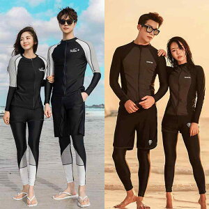 水着 カップル 日焼け防止 速乾 ウェットスーツ セパレート 長袖 シュノーケリング 暖かい サーフィン レディース メンズ レディース メンズ