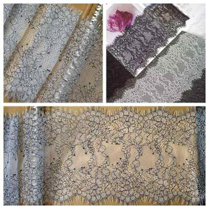 手芸 ハンドクラフト 材料 レース 生地 DIY アクセサリー シースルー 透け感 薄手 まつげ 生地 刺繍 衣装 おしゃれ エレガント ロリータ 装飾