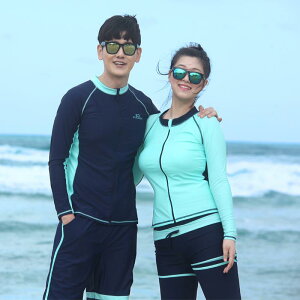 水着 メンズ レディース カップル 大きめサイズ ダイビング 日焼け防止 速乾 シュノーケリング 長袖 セパレート メンズ レディース 紫外線カット