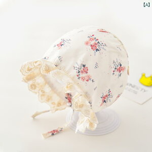 ベビー 赤ちゃん 新生児 キッズ 春秋 花柄コットンレース 帽子 UV対策 かわいい おしゃれ 快適 通気性 柔らかい 韓国 外遊び 外出 レジャー 日常着 撮影 プレゼント