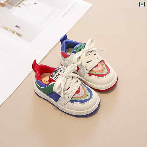 ベビー キッズ シューズ カジュアル スポーツ メッシュ スニーカー 運動靴 ソフトソール 滑りにくい 軽量 カラフル メンズ レディース兼 幼児 靴