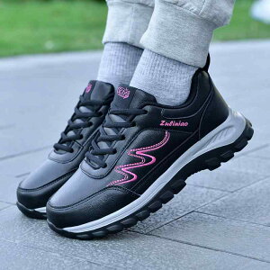 レディース 秋 冬 カジュアル ウォーキング シューズ 用 防水 レザー スポーツ シューズ 軽量 ソフト ソール ランニング シューズ マザーズ シューズ