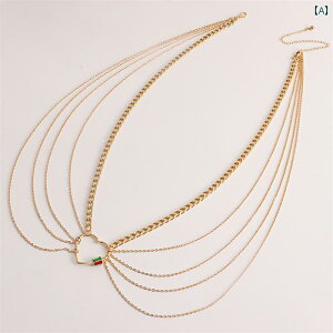 レディース 夏 チェーン アクセサリー ボディ ビキニ 水着 プール ビーチ 海水浴 アクセ セクシー アメリカン ジュエリー スイート クール メタル 塗装 エナメル ウエスト シンプル 用途 広い