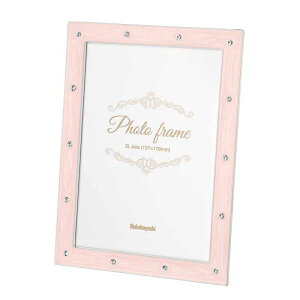 ナカバヤシ フォトフレーム 写真立て(合金) シンプル 2L判 F-TA-108-2L-P ピンク