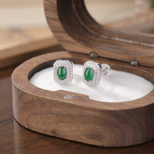 ピアス レディース S925シルバー ブルー翡翠 グリーン翡翠 幾何学 スクエア カボション スタッドピアス おしゃれ 上品 軽やか 高級感 レトロ 秋冬