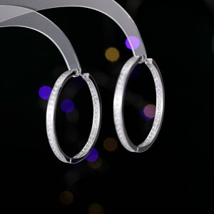 フープピアス レディース 個性派 高級感 シンプル ジルコニア 幾何学模様 大ぶり 通勤 オフィス ファッション シルバー ゴールド 銅製