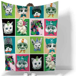 ブランケット フランネル素材 ポリエステル製 軽量 暖かい 柔らかい オフィス お昼寝 ひざ掛け ソファカバー チェック柄 動物柄 デジタルプリント オールシーズン モダンシンプル おしゃれ