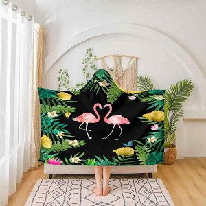 ブランケット フード付き 着る毛布 ルームウェア ショール ケープ ポンチョ 肩掛け 大判 フランネル あったか キャラクタープリント かわいい 春秋