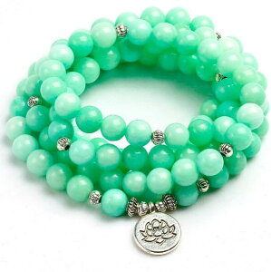 数珠ブレスレット メンズ レディース ペア 108粒 8mm 瑪瑙 天然石 パワーストーン 合金製 蓮 OM 仏陀 アイモチーフ ユニセックス 男女兼用 お守り ネックレス ペンダント ファッション アクセサ