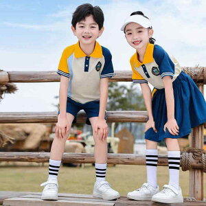 スクール制服 キッズ 男女兼用 春夏 小学生 幼稚園 スポーツ 野球 綿混 セットアップ 上下セット 2点セット 半袖 ショートパンツ クラス服 運動着 ソフトタッチ 韓国風