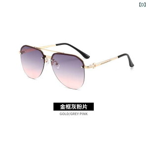 サングラス メンズ レディース UV400 紫外線カット 運転 ドライブ 釣り レジャー スポーツ対応 軽量 PCレンズ メタルフレーム リムレス ダブルブリッジ パイロットスタイル 高級感 おしゃれ 男