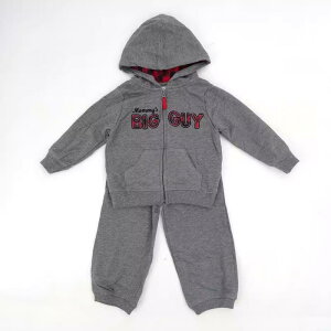 セットアップ ベビー 男の子 新生児 乳児 カジュアル 長袖 フード付き ジップアップパーカー アルファベット柄 無地 ゆったりロングパンツ 柔らかい肌触り 綿100% 秋冬春 ルームウェア お出