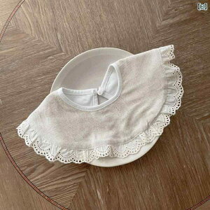 よだれかけ ベビー 幼児 新生児 男女兼用 男の子 女の子 防水 防汚 食事用 汚れ防止 綿麻 レースフリル 和風 つけ襟 スタイ チェック柄 ストライプ 花柄 無地 ブラウン ベージュ オールシーズ