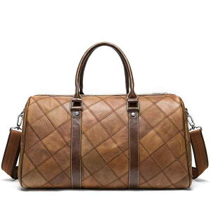 ボストンバッグ メンズ 旅行鞄 本革 牛本革 レザー 防水 耐久性 大容量 拡張機能付き 乾湿分離 負担軽減 軽量 トラベルバッグ 出張 ビジネス アウトドア 欧米風 クラシック チェック柄 2WAY