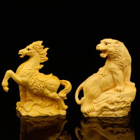 置物 黄楊木彫り 十二支 風水 縁起物 開運招福 アニマル ミニチュア オブジェ 干支飾り インテリア おしゃれ かわいい グッズ プレゼント 贈り物