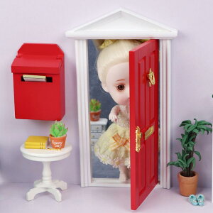 �h�[���n�E�X 1/12�X�P�[�� ����L�b�g DIY ���ؐ� ���� ��i�͌^ �W�I���} �h�[���Ƌ� ��艮���h�A �� �ԐF�|�X�g �X�֎� ���� �J���t��