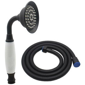 シャワーセット レインシャワー機能 高級感 ブラック ハンドシャワー ヨーロピアン レトロ調 真鍮製 浴室用 1.5mホース付属