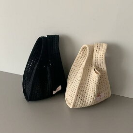 バッグ ニット 編み込み ミニトート ハンドバッグ 通勤 オフィス お出かけ 普段使い 小物収納 シティカジュアル コンパクト シンプル