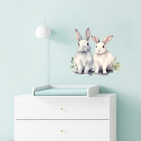 ウォールステッカー かわいい うさぎ 子供部屋 リビング 寝室 ベッドルーム ベッドサイド 壁 飾り デコレーション おしゃれ PVC素材 生活防水 貼るだけ 簡単 剥がせる