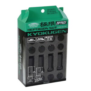 KYO-EI(���i�Y��) �z�C�[���i�b�g �Ɍ� HEPTAGON NUT �y M12 x P1.25 �z �܃^�C�v �N���������u�f���| �y �u���b�N �z �S��42mm HPF3B4