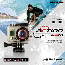 アクションカメラウェアラブルカメラ GoPro（ゴープロ）クラス (OL-101) 高画質撮影 広角170° 60m防水 WiFi機能 専用ケース＆マウント付属 バッテリー×2個付