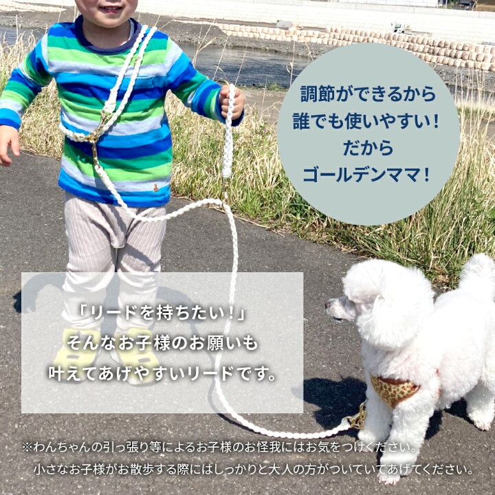 楽天市場 小型犬 中型犬向け Mサイズ ハンズフリーリード 本体 Goldenmama ゴールデンママ リード 犬用 お出かけ用品 ペット用品 ハンズフリー 両手が空く から とっても便利 な お散歩用品 お散歩必需品 お出かけ 通院 災害時 ハンドメイド 国産 日本製 カフェ