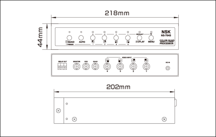楽天市場】デジタル4分割器/NS-704S 【防犯カメラ分割器】 送料無料 : SKS