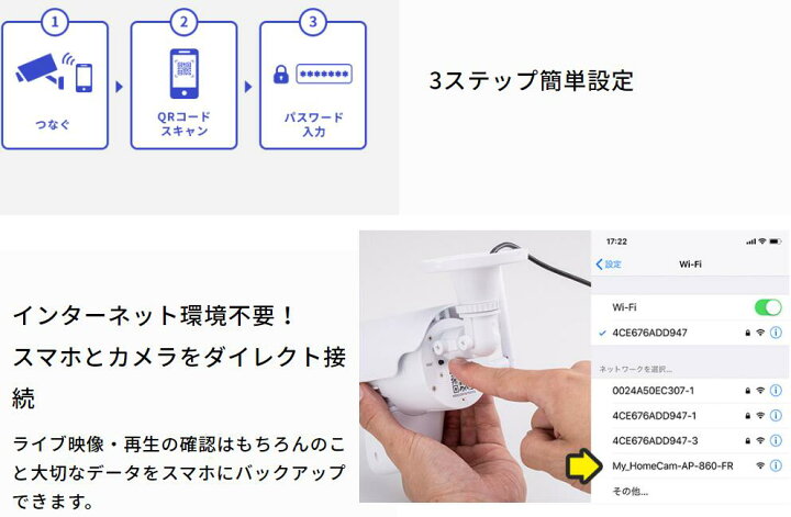 楽天市場】ネットでlightライト NS-72NC/W 玄関防犯カメラ NSK製品正規 