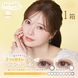 送料無料 feliamo 1month 1箱2枚入り フェリアモ カラコン 1ヶ月 度あり 度なし ワンマンス 低含水 度入り どあり どなし 白石麻衣 まいやん カラーコンタクト コンタクト サークルレンズ PIA ピア bc8.6