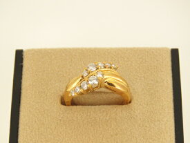 QueenJewelry（平和堂貿易）クイーンジュエリー　高品質ダイヤモンド　リング　ダイヤ　K18 750イエローゴールド　指輪　ブランド名刻印あり　カード式保証書付きシンプル　ゴージャス　エレガントHeiwado QueenJewelry ring diamond yellowgold