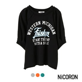 ダンス衣装 半袖tシャツ レディース tシャツ 半袖 体型カバー 半袖ティーシャツ カットソー アメカジ オーバーサイズ ブランド NiCORON ニコロン 10代 20代 送料無料