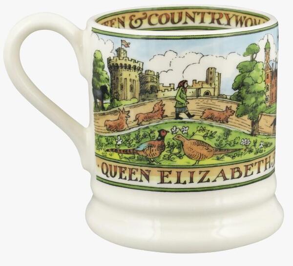 エマブリッジウォーターEmma Bridgewater　マグカップ(Queen & Countrywoman Elizabeth II 1/2  Pint Mug) | Seed （シード）