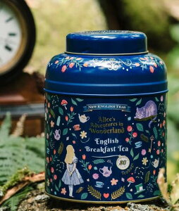 NEW ENGLISH TEAニューイングリッシュティー 不思議の国のアリス フローラグラフィック缶 80TB(ティーバッグ80個入り)