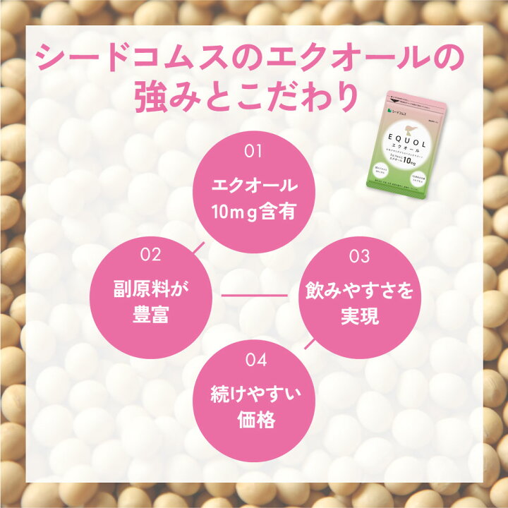 楽天市場】【7/1限定☆22％OFFクーポン先行配布中】エクオール 1ヶ月分 