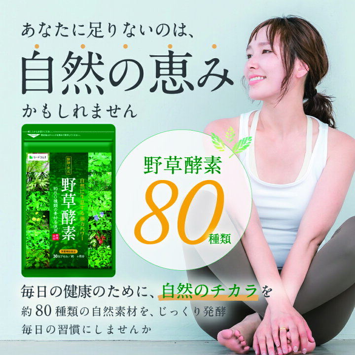 楽天市場】野草酵素 約12ヶ月分 ダイエット 酵素サプリ カプセル 野菜 