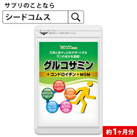 2型コラーゲン配合グルコサミン＆コンドロイチン＆MSMサプリ/グルコサミン1ヶ月分/含有量34％増量してパワーアップしました！コンドロイチン/MSM/グルコ/送料無料【seedcoms_DEAL2】/D0818