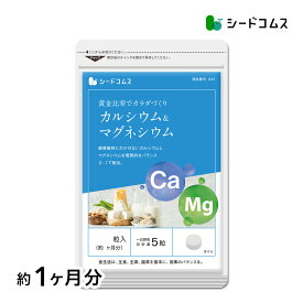 カルシウム＆マグネシウム《約1ヶ月分》ビタミンD サプリ サプリメント 健康 子供 ドロマイト ビタミン