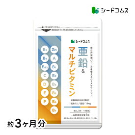 亜鉛＆マルチビタミン≪約3ヶ月≫【栄養機能食品】亜鉛 マルチビタミン